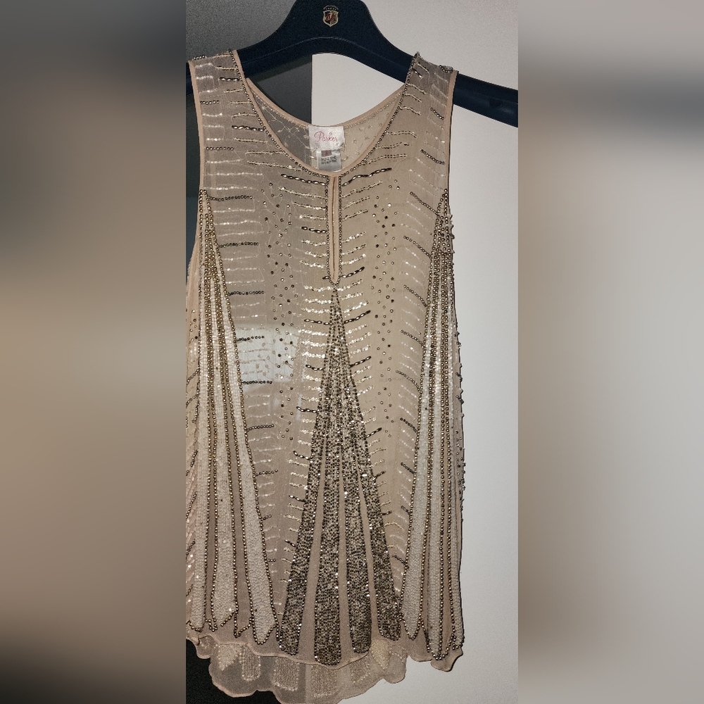 Parker Gold Sleeveless Blouse